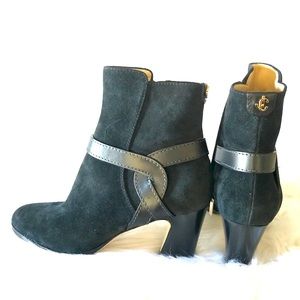 Jimmy Choo Taya 65 Bootie Black Suede Heeled Boots Wmns US10/EU 40 New AS IS